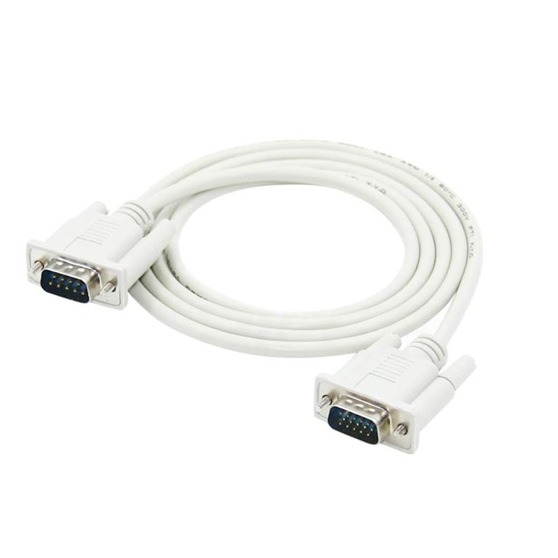 Dahszhi DB9 9 Pin Male to VGA Video 15 Pin Male Serial Port Cable RS232 1.35M/4.4FT Length - Image 1